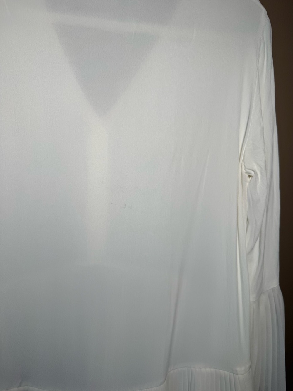 Zara shirt dress high low white Pleated XS - Picture 8 of 12